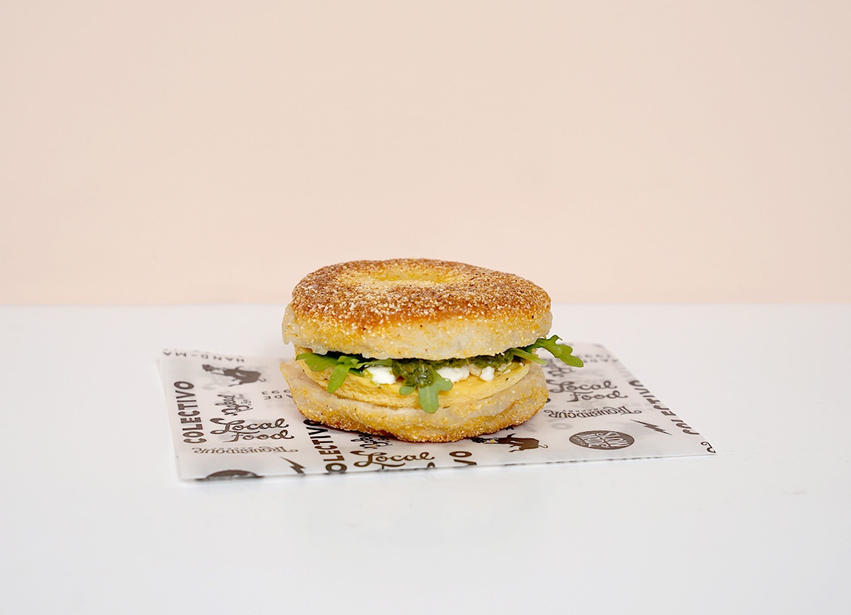 Egg and Goat Cheese English Muffin