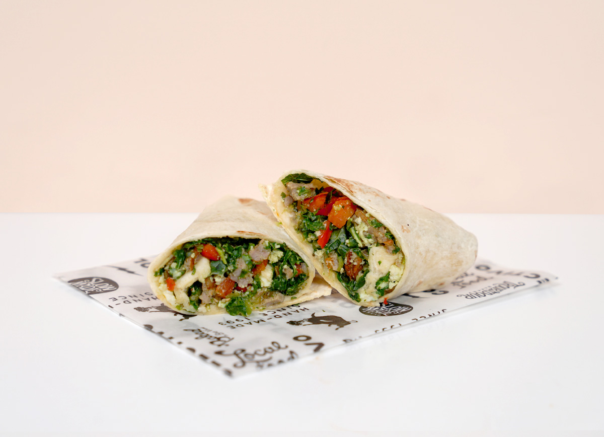 Turkey Sausage Egg White Burrito